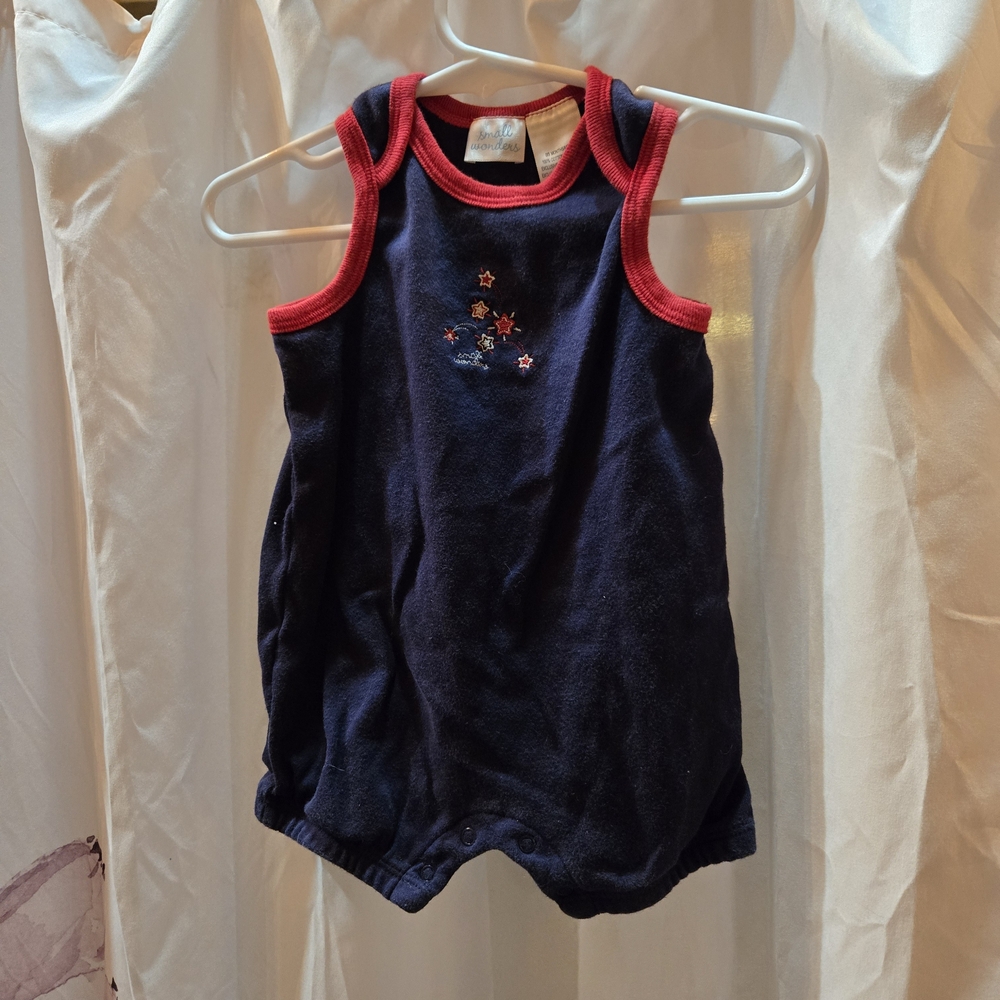 Small Wonders Navy and Red Kids Tank Top